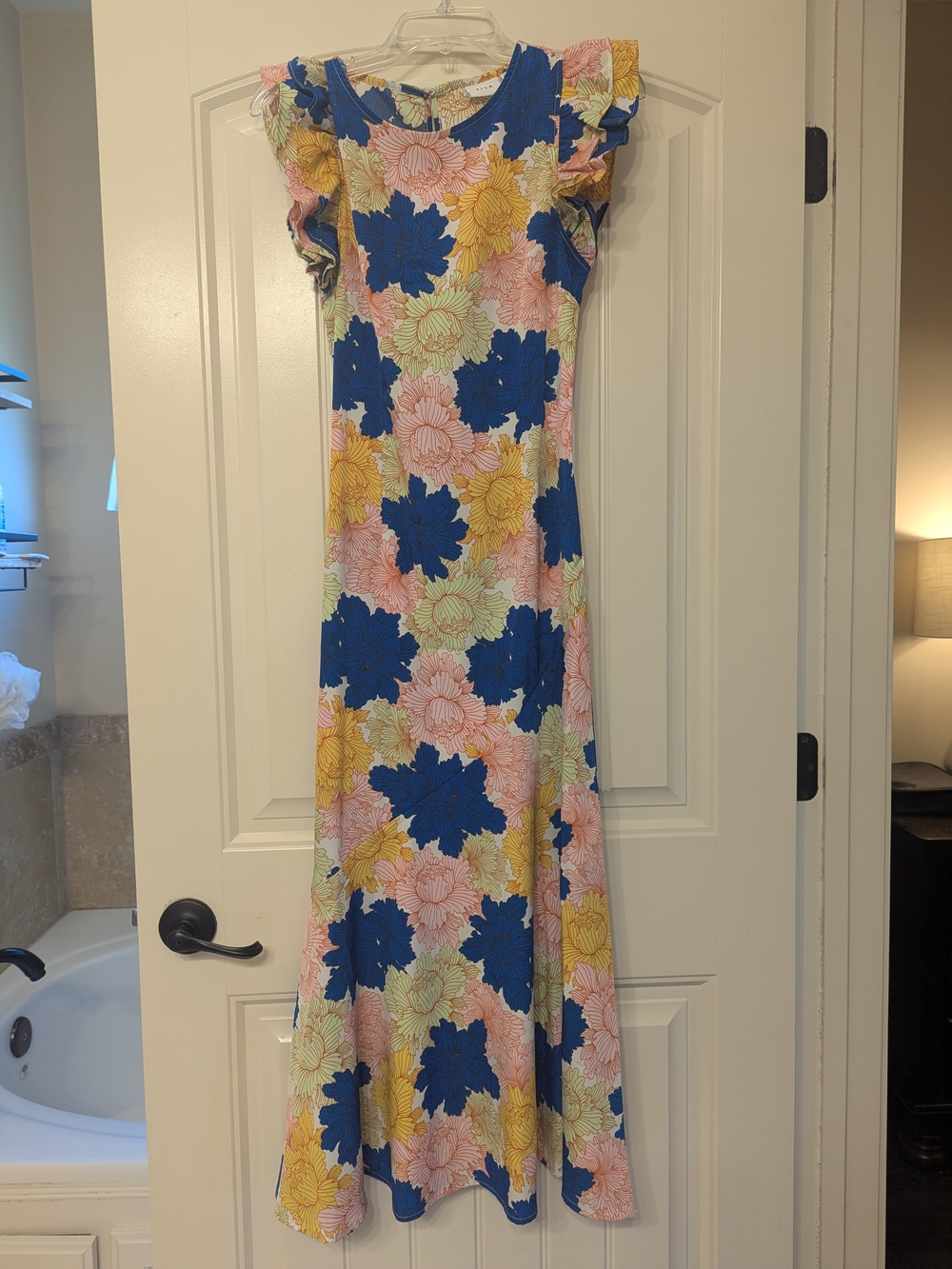 ASOS Floral Ruffle Sleeve Dress